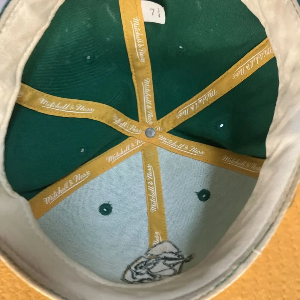 VTG Green Bay Packers NFL Football Fitted Hat 7 1/4” Mitchell & Ness